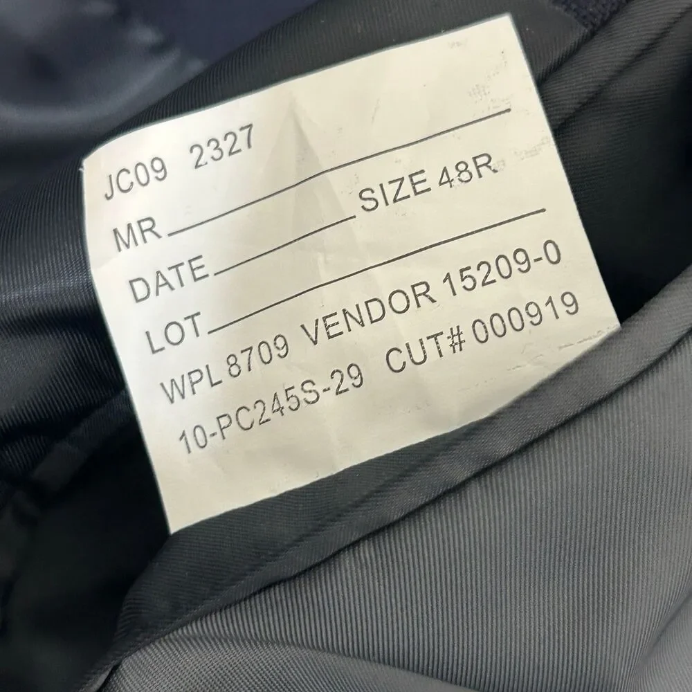 Stafford Essentials Sport Coat Mens 48 Regular Navy Wool Blend Two Button